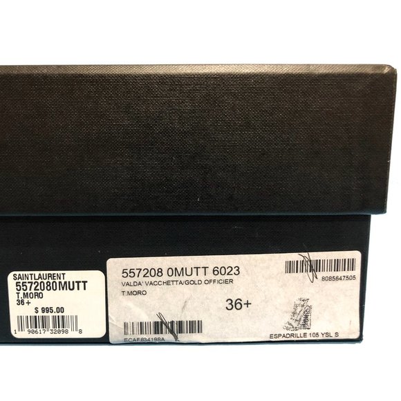 Cassandra Espadrilles 105 YSL Logo Platform Wedge - Picture 4 of 14